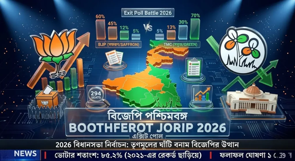 বিজেপি পশ্চিমবঙ্গ: বুথফেরত জরিপে বিস্ফোরক চমক? উত্থানের ইঙ্গিত স্পষ্ট 3 গুণ বাড়ল জয়ের সম্ভাবনা