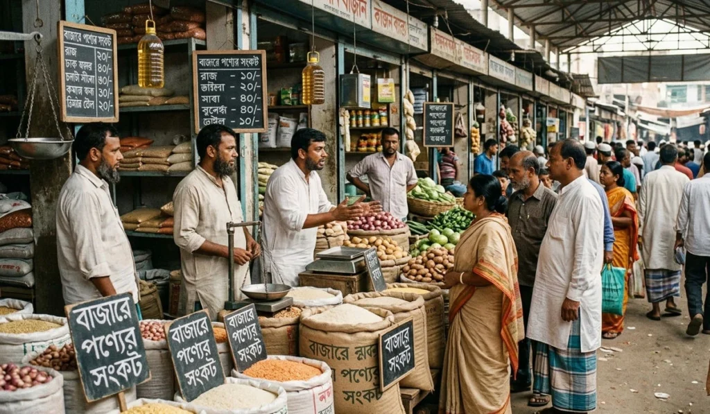 বাজারে পণ্যের সংকট