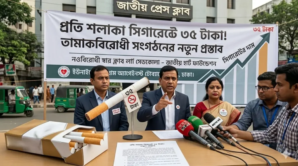 প্রতি শলাকা সিগারেটের দাম ৩৫ টাকা! তামাকবিরোধী সংগঠনের নতুন প্রস্তাব