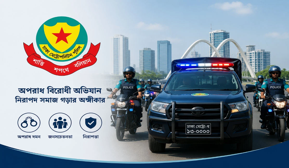 কিশোর গ্যাং নির্মূলে রাজপথে পুলিশ