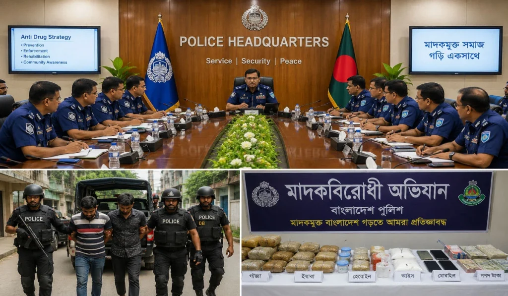 মাদকের বিরুদ্ধে দেশব্যাপী সাঁড়াশি অভিযান