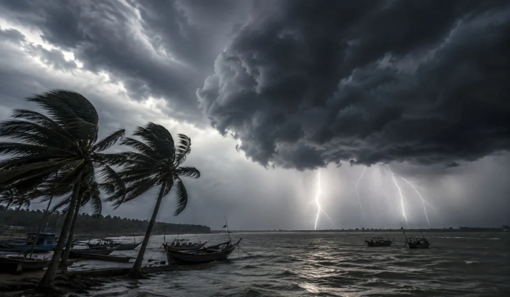 রাত ১টার মধ্যে ২০ অঞ্চলে ঝড়ের শঙ্কা